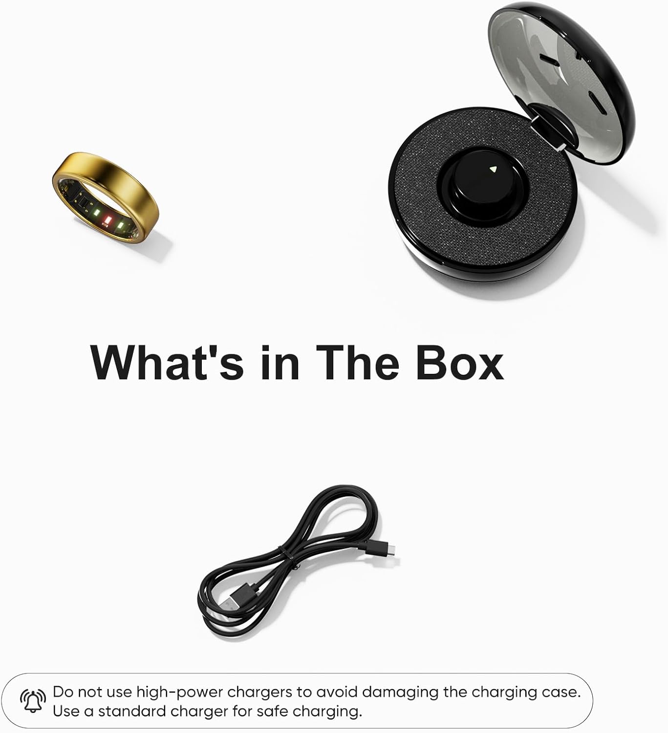 Smart Ring, Titanium Health & Fitness Tracker with Sleep, Heart Rate & SPO₂ Monitoring, Ultra-Light, 4–6 Day Battery, No Subscription, for Women & Men (Gold 8)