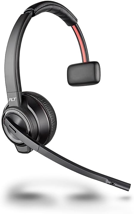 Plantronics - Savi 8210 Office Wireless DECT Headset (Poly) - Single Ear (Mono) - Compatible to Connect to PC/Mac or to Cell Phone via Bluetooth - Works with Teams (Certified), Zoom