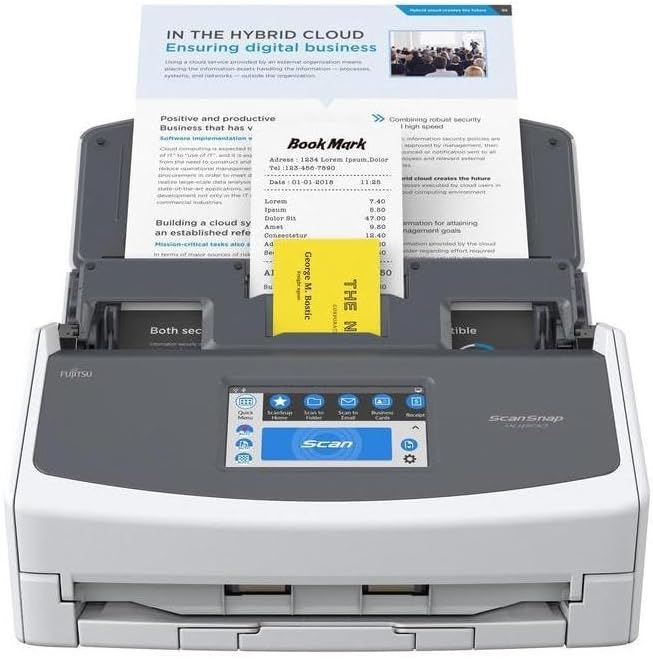 Fujitsu ScanSnap iX1600 ADF Scanner - 600 dpi Optical, White