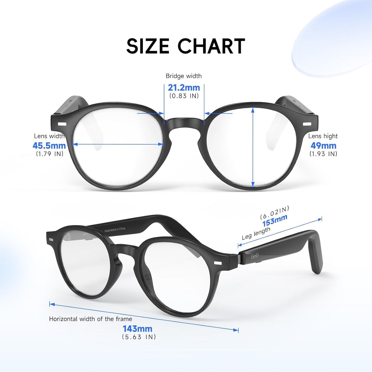 GetD 2026 AI Smart Glasses for Men Women, Translation Glasses with ChatGPT 145 Language, Photochromic Lenses, Bluetooth Glasses 11H Music Play /9H Call for Travel Daily Use