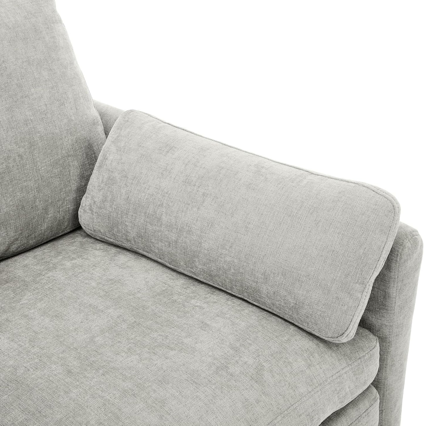 Harper & Bright Designs 2-Piece Chenille Fabric Upholstered Sofa Set with Oversized Comfy Cloud 3-Seater Couch and Loveseat Sofa, Double Plush Cushion for Living Room
