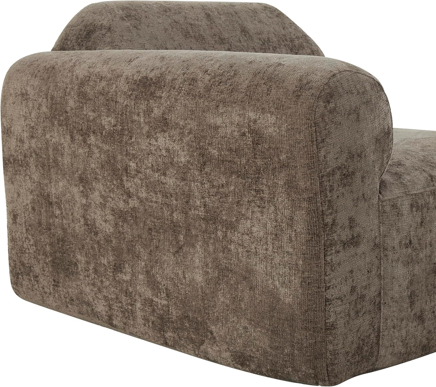 Merax Modern Curved Sectional Sofa with Ottoman, Couch 4-Piece Set High-Density Compressed Sponge, Fully Assembled, Right Hand Facing, Plush Deep Seat for Living Room, Lounge, Apartment, Dark Brown