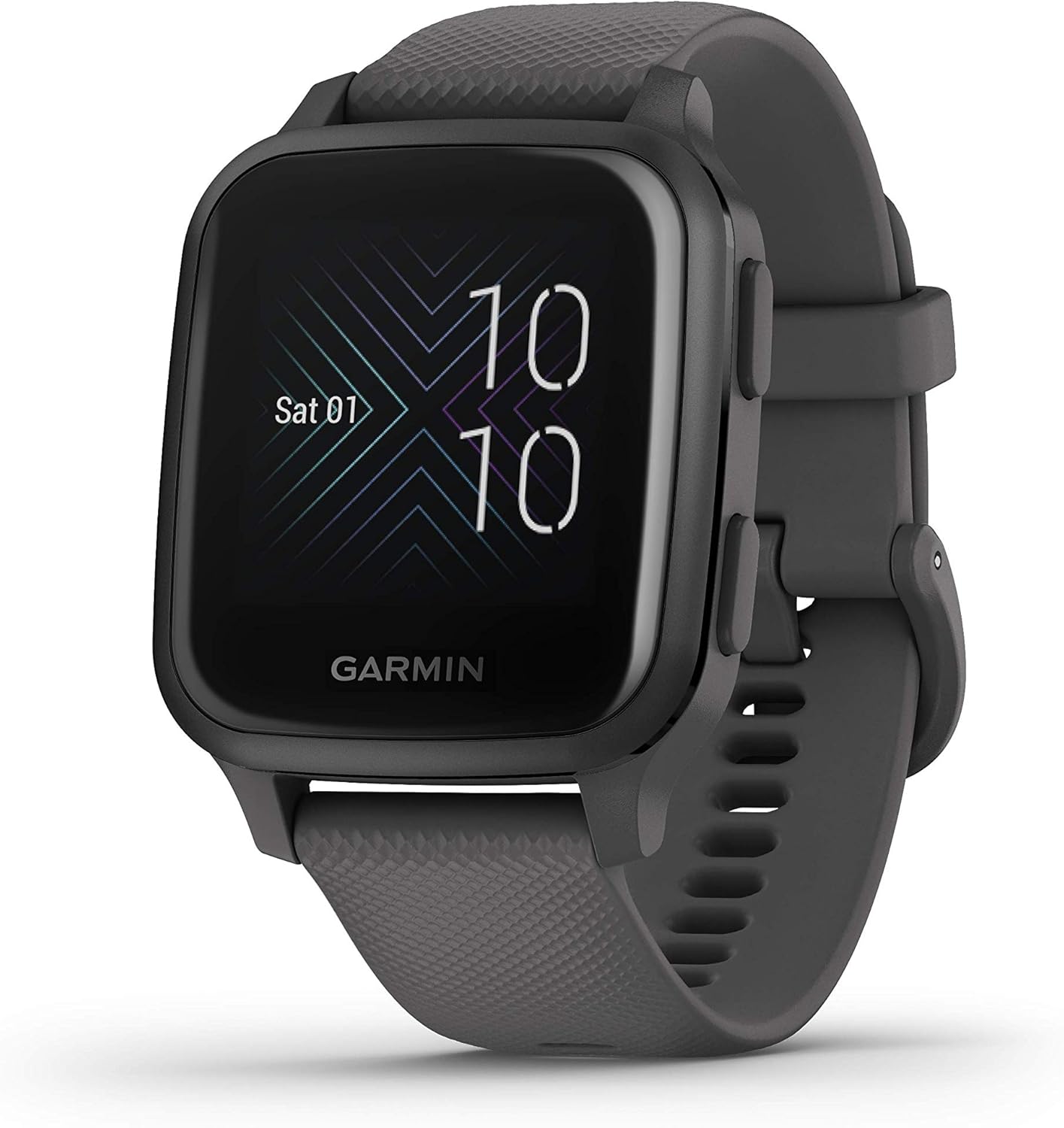 Garmin 010-02427-00 Venu Sq, GPS Smartwatch with Bright Touchscreen Display, Up to 6 Days of Battery Life, Slate (Renewed)