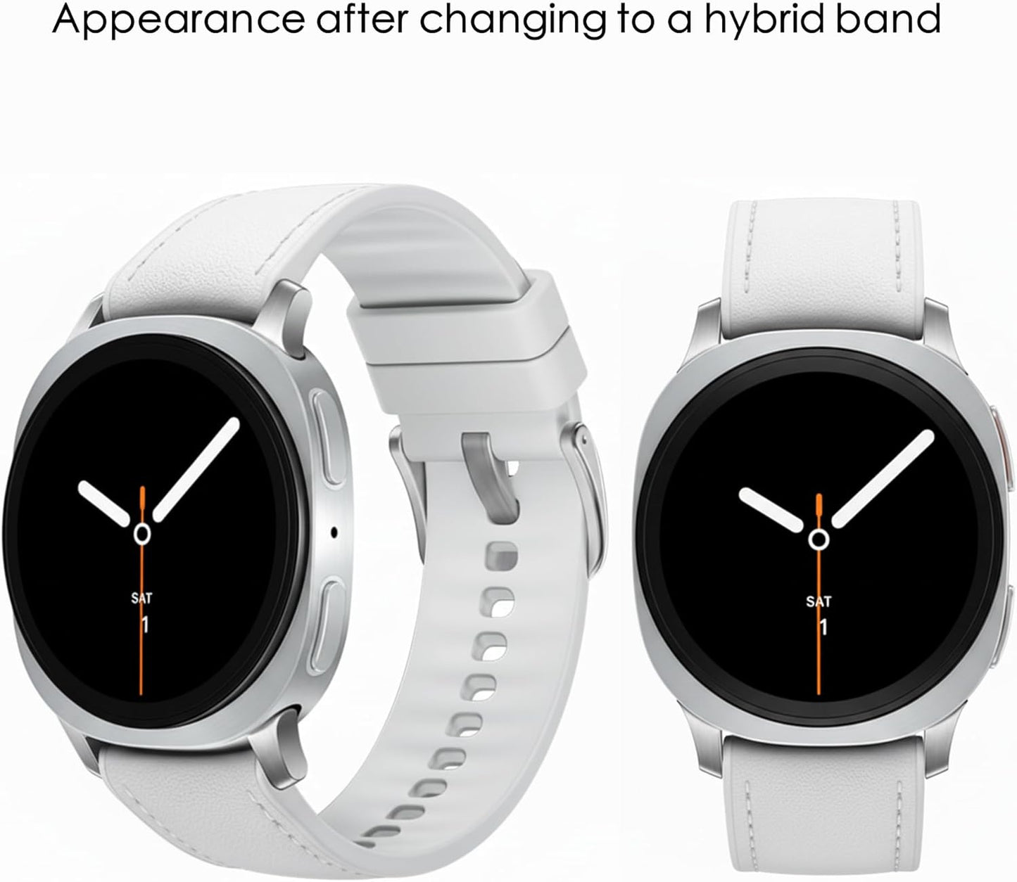 Samsung Galaxy Watch 8 (2025) Bluetooth Smartwatch, Intl Version – Fitness & Sleep Tracking,Heart Rate Monitor, Android Compatible (Not for iOS) – with Extra Hybrid Band (Silver, 44mm)