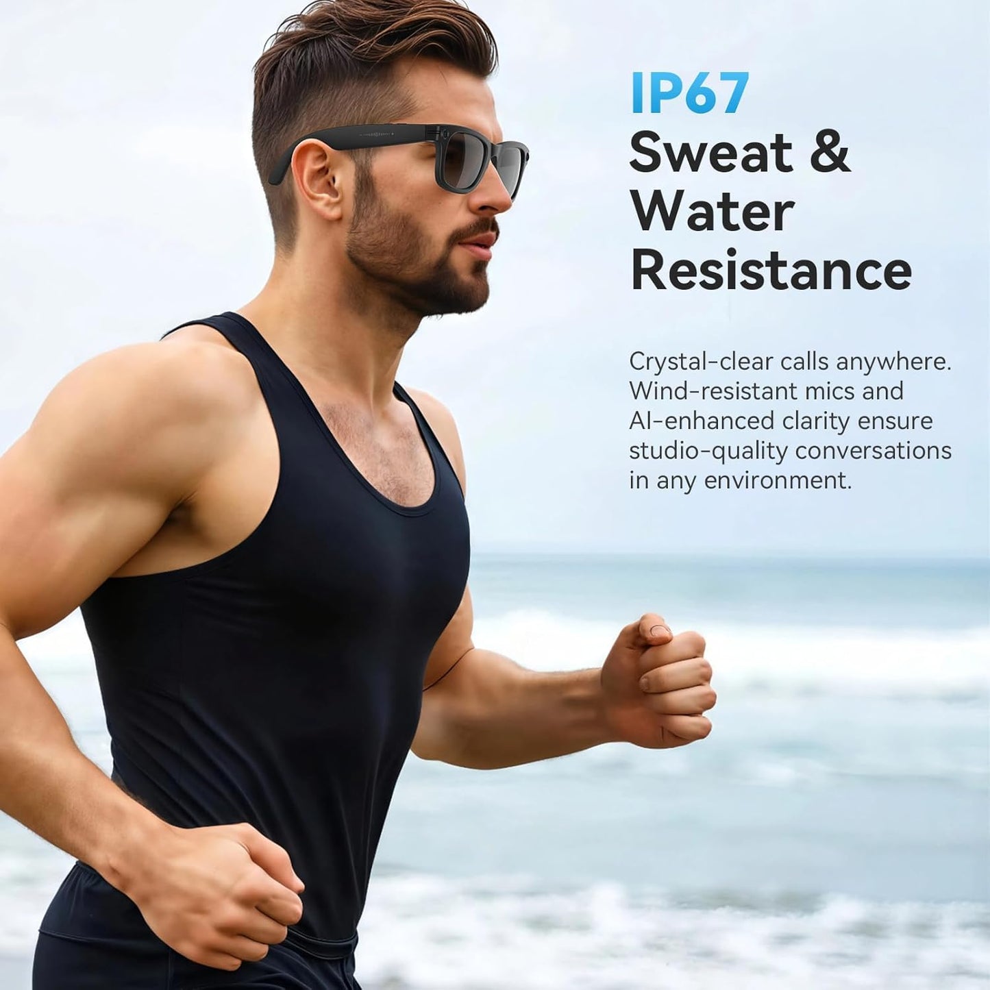 AI Smart Glasses for Men Women,8MP 2K HD Camera Glasses,AI Voice Control,AI Photo Recognition,Real-Time Translation,Smart Sunglasses with Bluetooth Call,IP67 Waterproof for Driving,Outdoor,+2 Lenses.
