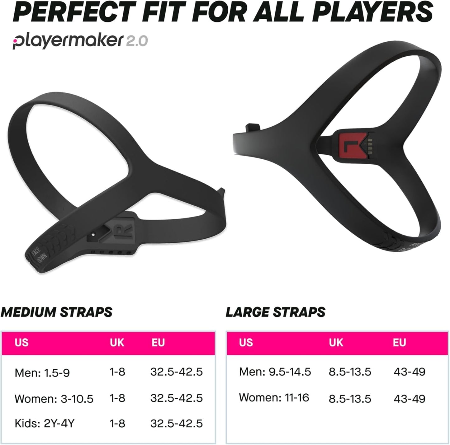 Playermaker 2.0 Smart Soccer Tracker for Cleats, 25+ Technical & Physical Soccer Training Metrics, 12 Month Access to Playermaker Technology App Included, Next-Level Precision Beyond GPS Trackers
