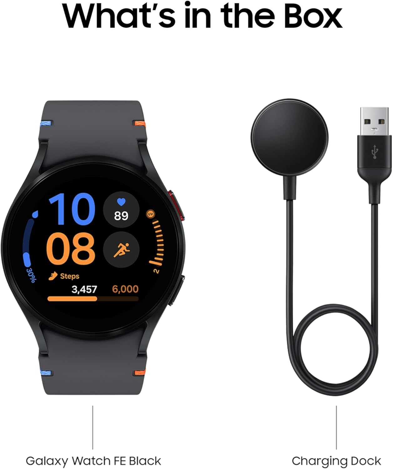 Samsung Galaxy Watch FE 40mm Bluetooth AI Smartwatch w/Fitness Tracking, BIA Sensor, Personalized HR Zones, Heart Rate Tracker, Sleep Monitor, 2024, Black US Version, 1Yr Manufacturer Warranty