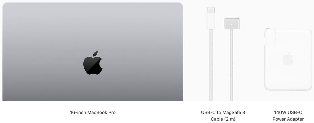 Apple Late 2021 MacBook Pro with Apple M1 Pro chip 10-core CPU, 16-inch, 16GB RAM, 512GB SSD Storage, Space Gray (Renewed Premium)