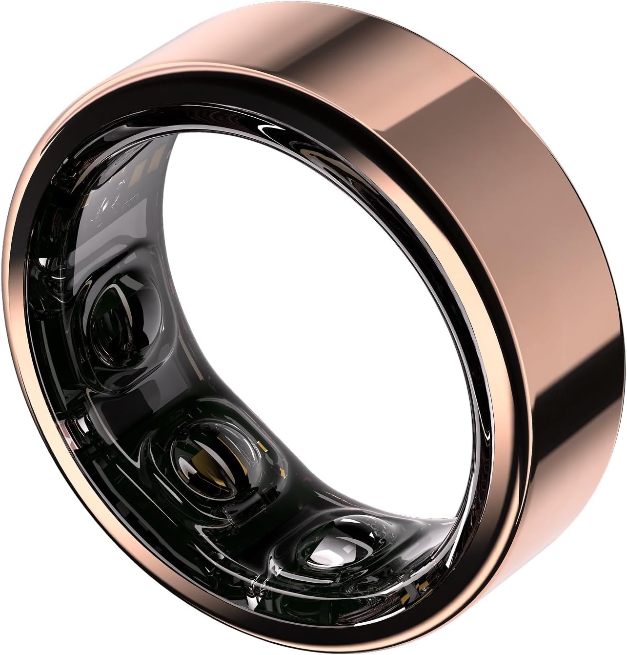 002 - AI Smart Ring, No Subscription Fee, 10-Day Battery Life, Sleep/Sport/Stress/Heart Rate/HRV/Blood Oxygen/Women's Health/Biological Age Tracker, Titanium, 5ATM Waterproof (Rose Gold, 7)