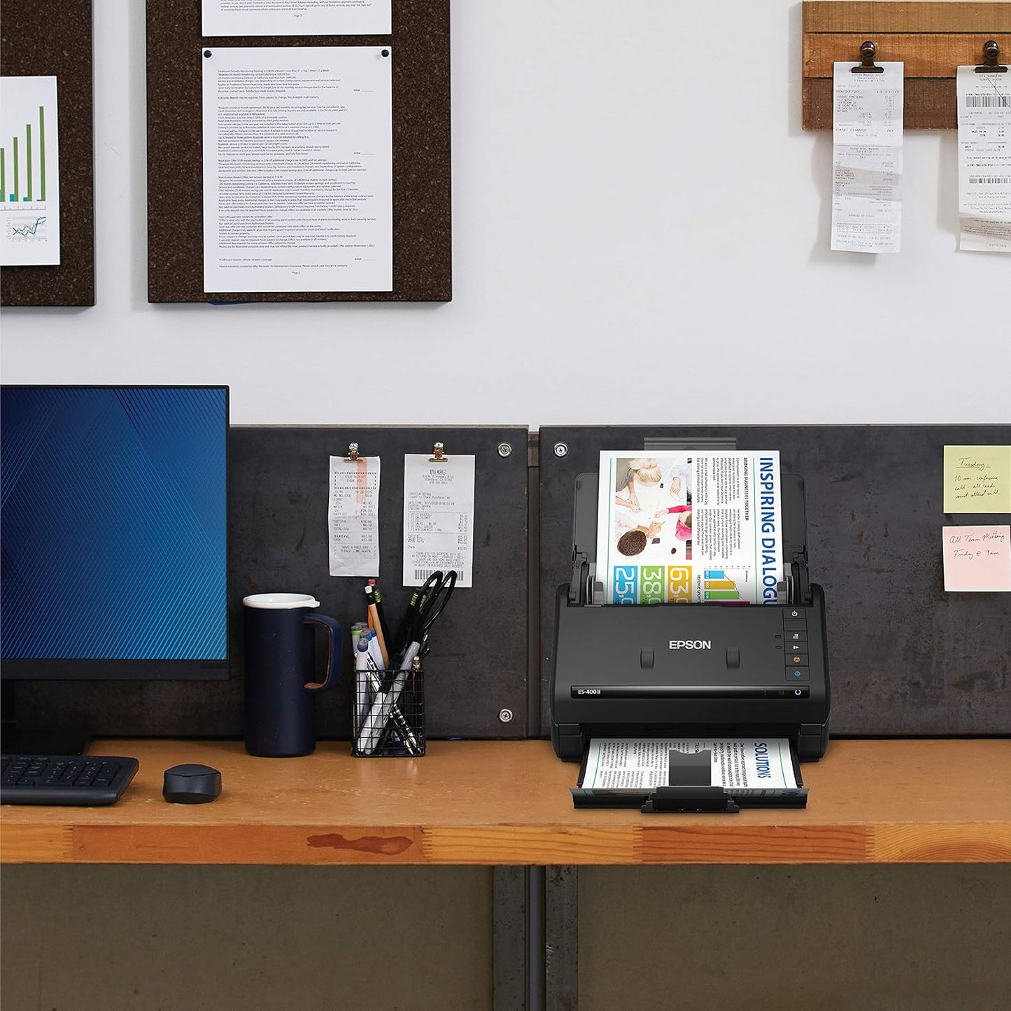 Epson Workforce ES-400 II Color Duplex Desktop Document Scanner for PC and Mac, with Auto Document Feeder (ADF) (Renewed)
