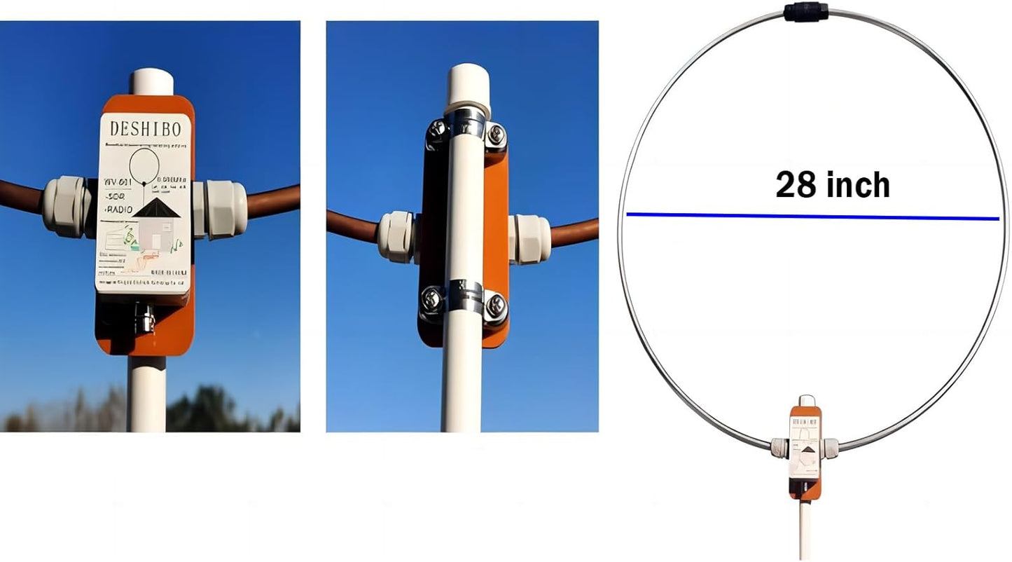 WV-601 Portable Shortwave Radio Loop Antenna 10KHz-999MHz All Band Radio Antenna LW/MW/SW/FM/AIR/VHF/UHF 20W Passive Receiving Antenna