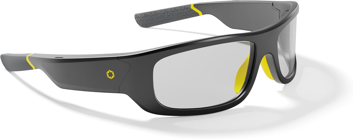 Lucyd Armor Smart Safety Glasses, TR90 Frame, Light Adaptive Lenses, Open Ear Speakers & Microphone - ANSI Z87.1