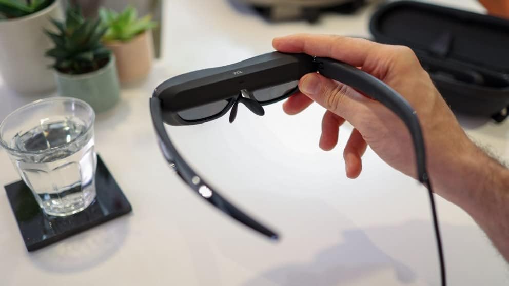 TCL NXTWEAR G Smart Glasses Portable Wearable Dual HD Micro OLED Display 140" 1080P Cinema (Renewed)