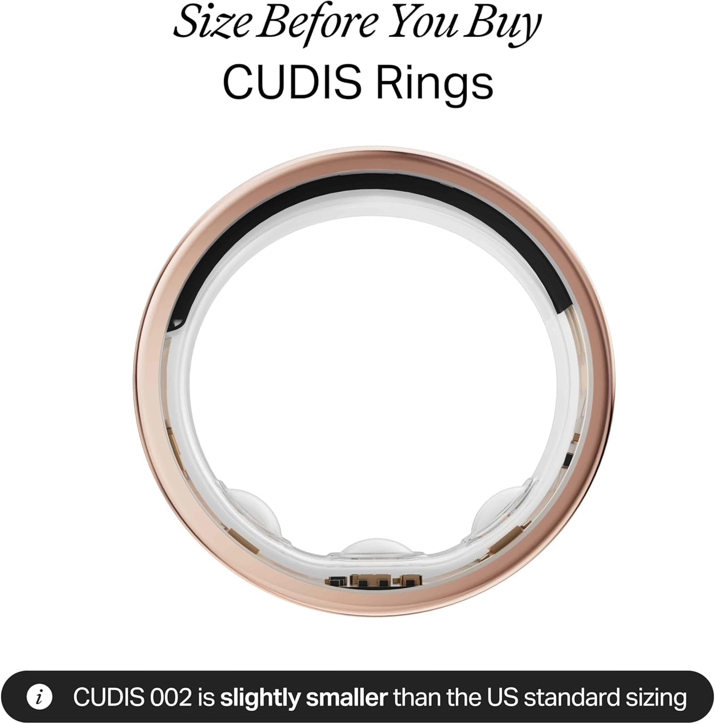 002 - AI Smart Ring, No Subscription Fee, 10-Day Battery Life, Sleep/Sport/Stress/Heart Rate/HRV/Blood Oxygen/Women's Health/Biological Age Tracker, Titanium, 5ATM Waterproof (Rose Gold, 7)