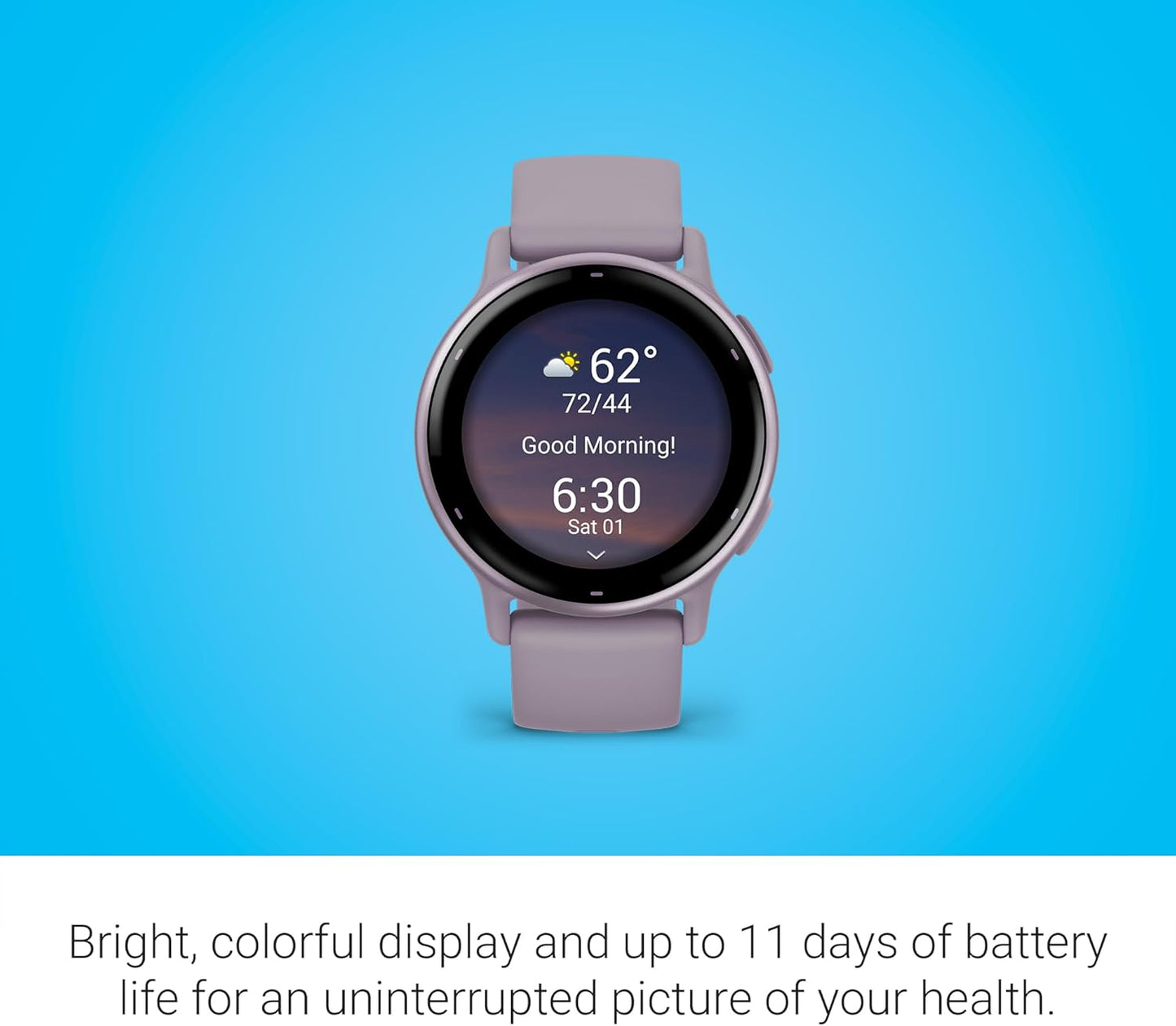Garmin vívoactive 5, Health and Fitness GPS Smartwatch, AMOLED Display, Up to 11 Days of Battery, Orchid