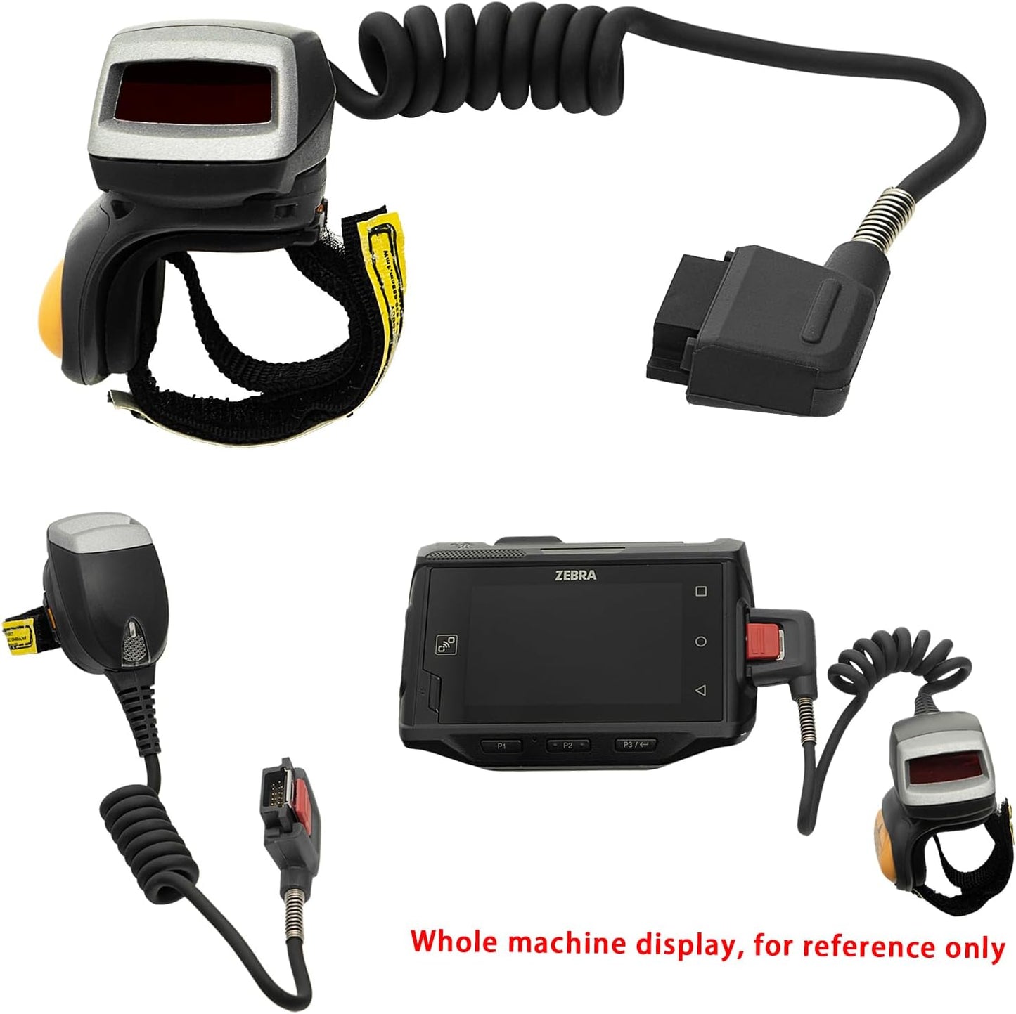 RS4000 Finger Ring Scanner 1D Laser Corded Barcode Reader for Zebra WT6000 Wearable Mobile Computer, Snsitive Accuracy Scanning (RS4000-HPCSWR)