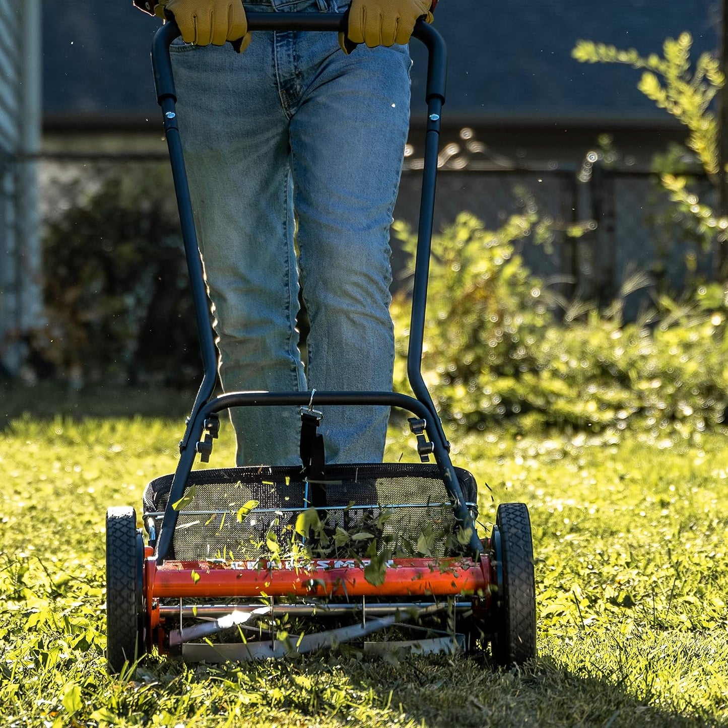 Craftsman 1816-16CR 16-Inch 5-Blade Push Reel Lawn Mower with Grass Catcher, Red