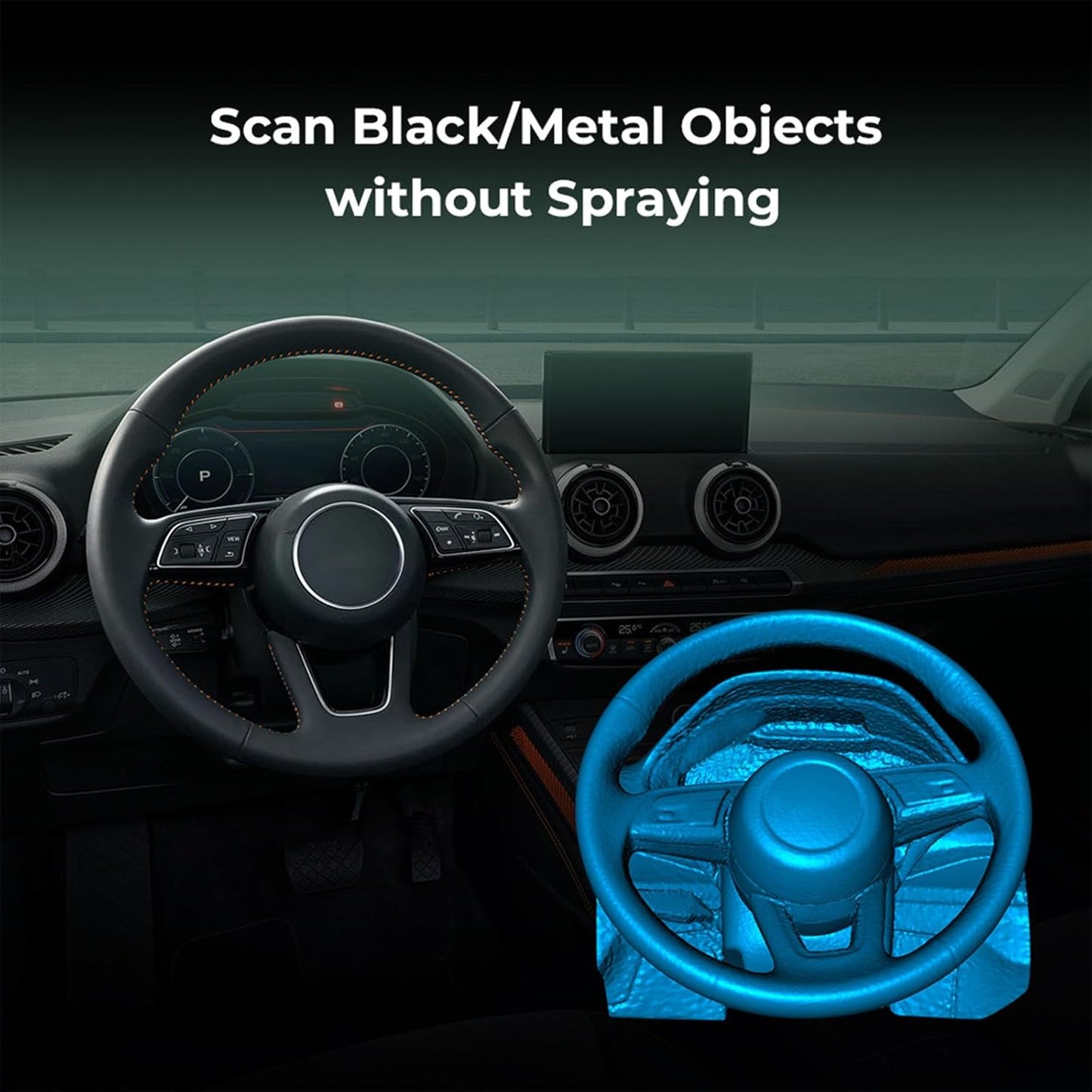 Creality CR-Ferret SE 3D Scanner Desktop Fast 0.1 Mm High Accuracy Flexible Scanning Range Anti-Shake 24-Bit Full-Color Scanning for Black Metal Non-Reflective Objects Mac Windows