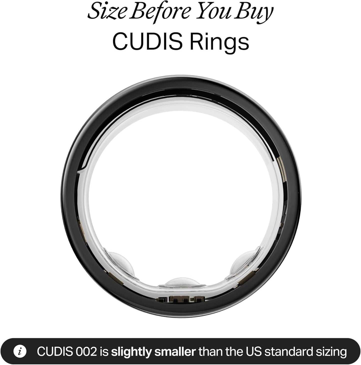 002 - AI Smart Ring, No Subscription Fee, 10-Day Battery Life, Sleep/Sport/Stress/Heart Rate/HRV/Blood Oxygen/Women's Health/Biological Age Tracker, Titanium, 5ATM Waterproof (Black, 9)