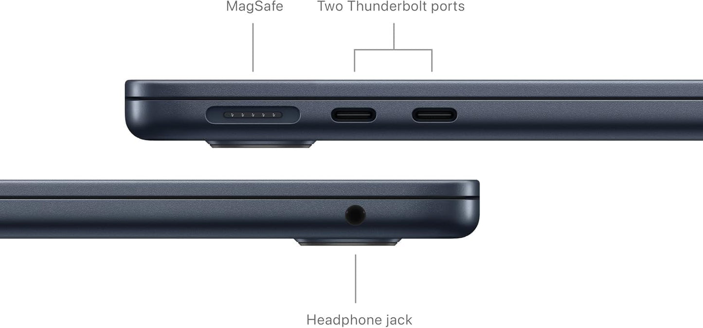 2024 Apple MacBook Air with Apple M3 Chip (15-inch, 8GB RAM, 512GB SSD Storage) (QWERTY English) Midnight (Renewed)