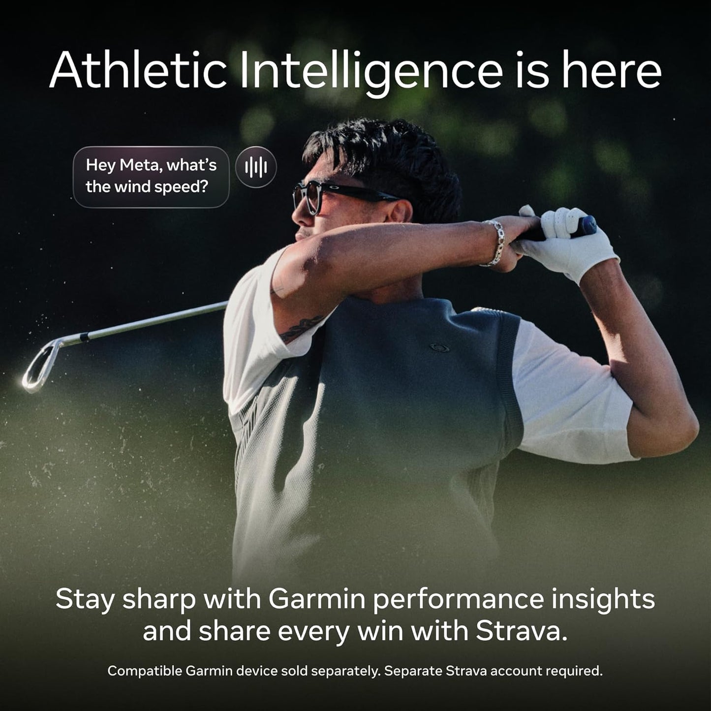 Oakley Meta HSTN, Brown Smoke | Smart AI Glasses for Men, Women — Performance for Sports, Athletes — Camera, Audio, Video — 8 Hour Battery — 3K HD Resolution — Deep Water Polarized Lenses
