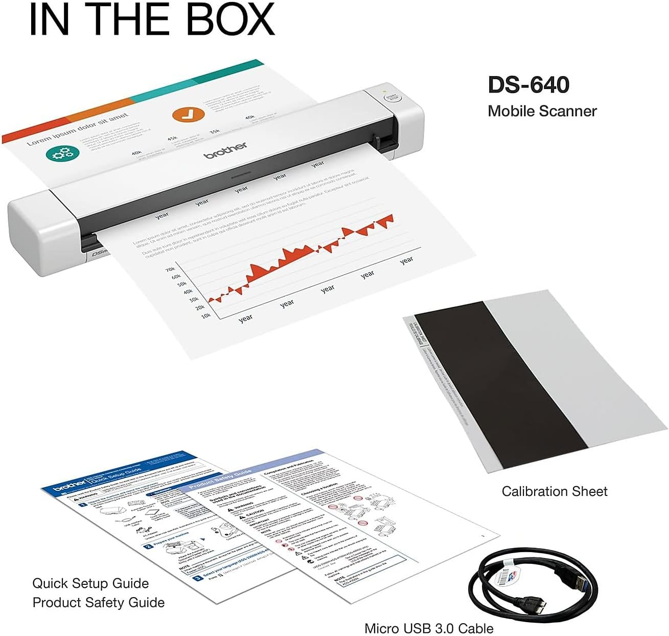 Brother DS-640 Compact Mobile Document Scanner, (Model: DS640)