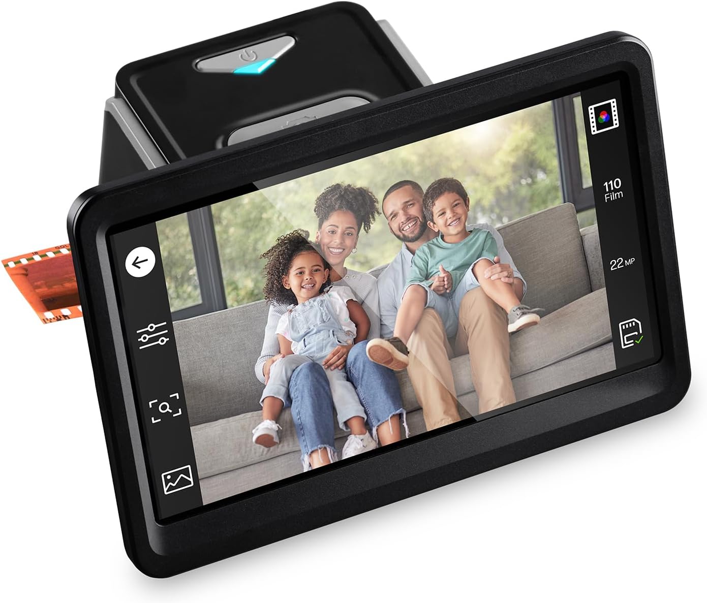HP Touch Screen Film & Slide Scanner - 7 in LCD, 13 MP, USB & HDMI - Touch LCD Preview & Edit - Photo Scanner - 13 MP Clarity - Film to Digital Converter - Quick-Feed & 50mm Adapter - Slide Digitizer