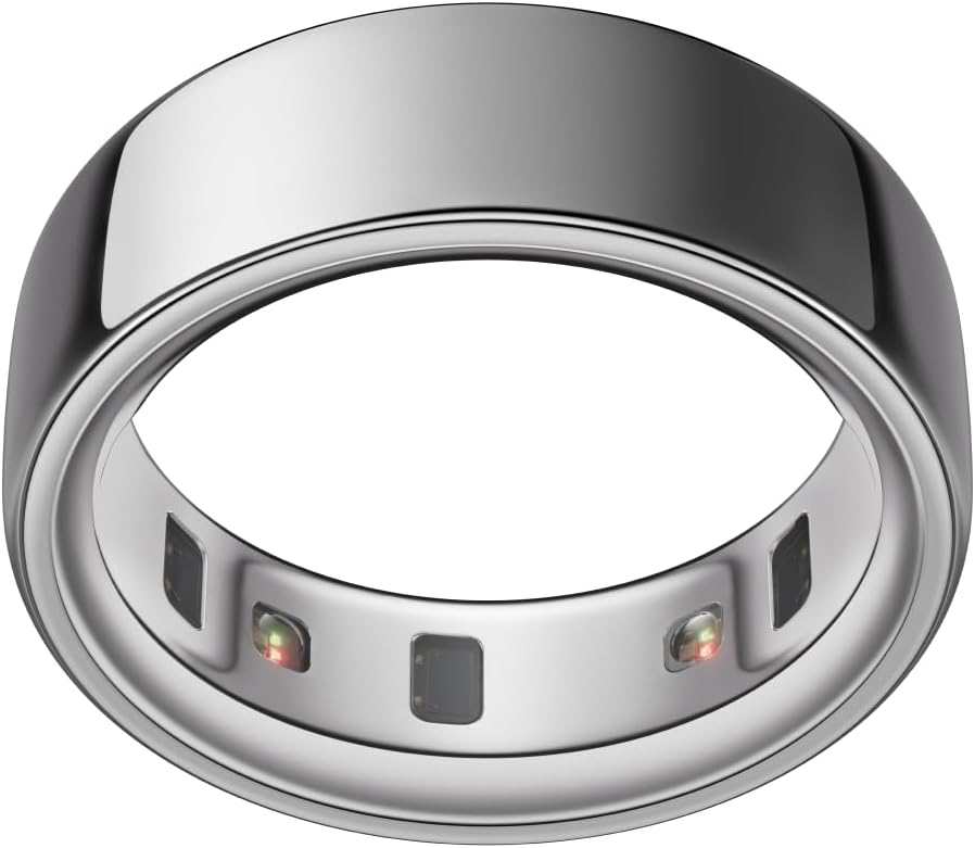 Oura Ring 4 - Silver - Size 9 - Sleep, Activity, Women's Health, AI Advisor, Up to 8 Days of Battery Life, Size Before You Buy, Android & iOS Compatible