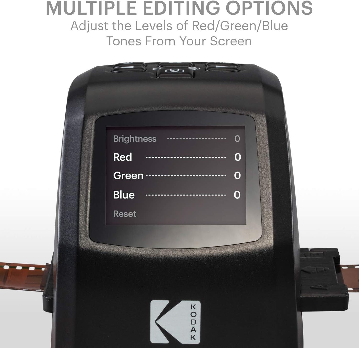 KODAK Mini Digital Film & Slide Scanner – Converts 35mm, 126, 110, Super 8 & 8mm Film to 22MP JPEG Images – Includes 2.4" LCD Screen & Easy-Load Adapters