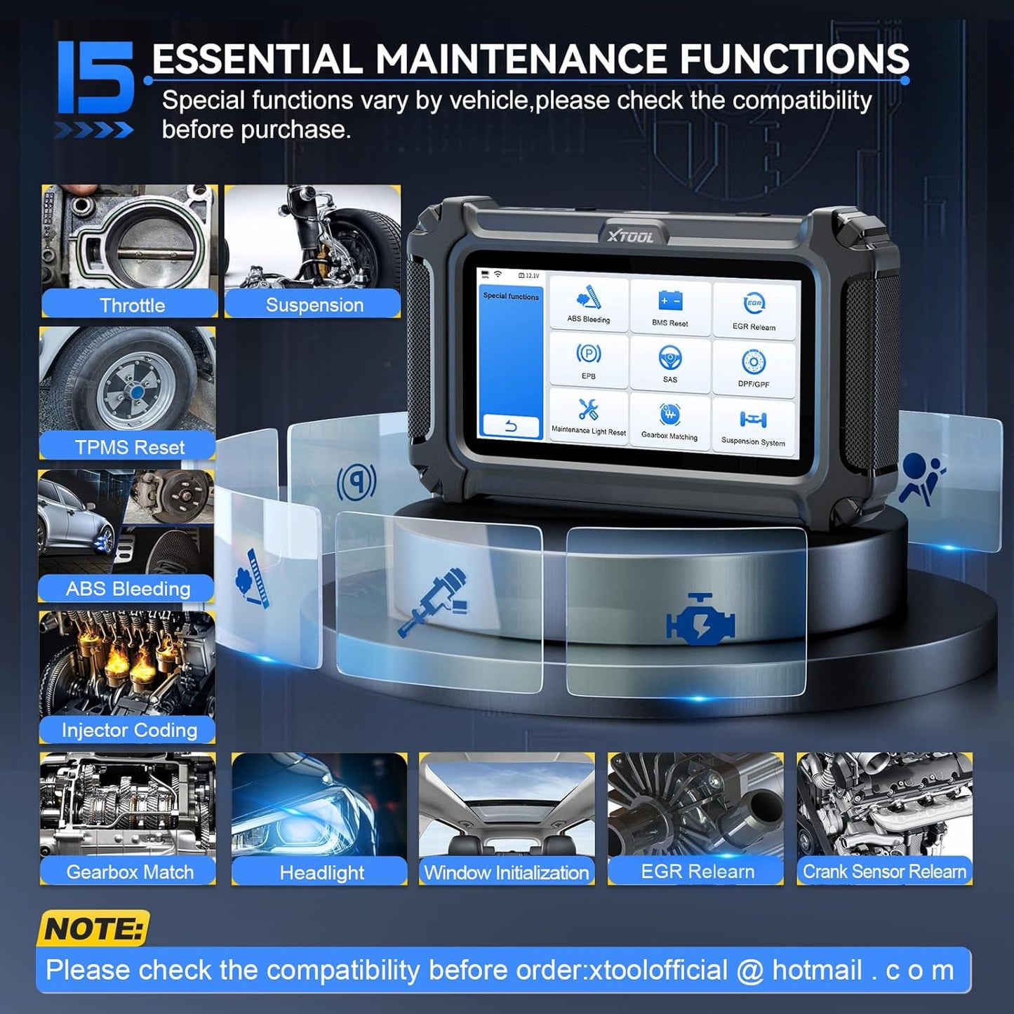 OBD2 Scanner Diagnostic Tool XTOOL D6: All System Scanner for Car with Free Updates, 15 Resets, Throttle Body Relearn, ABS Bleed, FCA AutoAuth & CAN FD, 2026 Upgrade Ver. of XTOOL D5/D5S