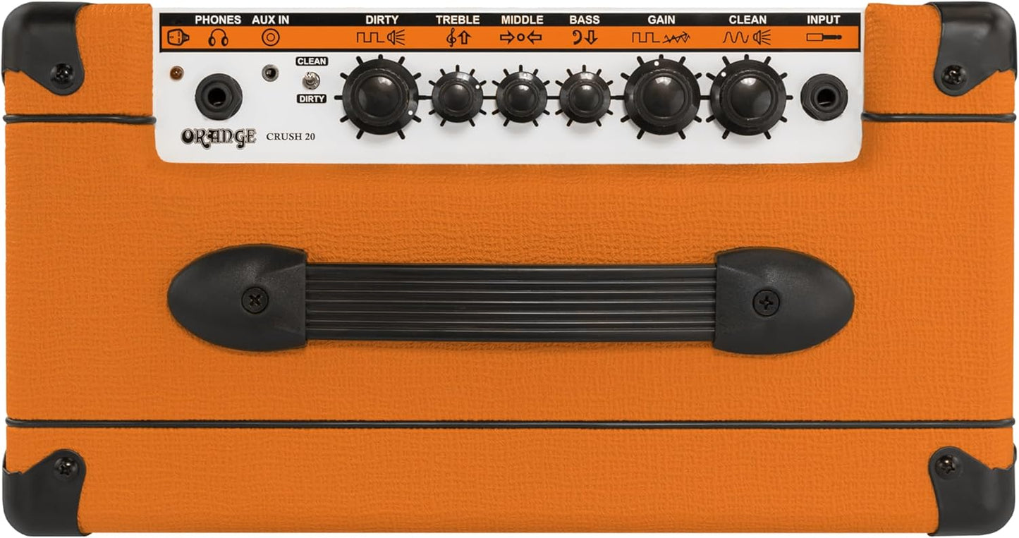 Orange Crush 20 20W 8" 2-Channel Guitar Amplifier and Speaker Combo, Orange