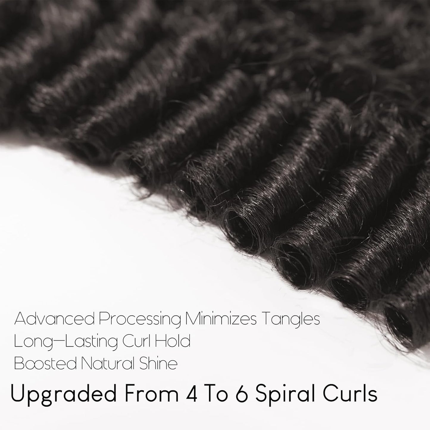 WEQUEEN Burmse Curly Bundles Human Hair Brazilian Virgin Hair 18 20 22 Inch Spiral End Quick Water Wave Natural Black