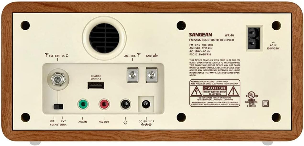 Sangean WR-16 AM/FM Bluetooth Wooden Cabinet Radio