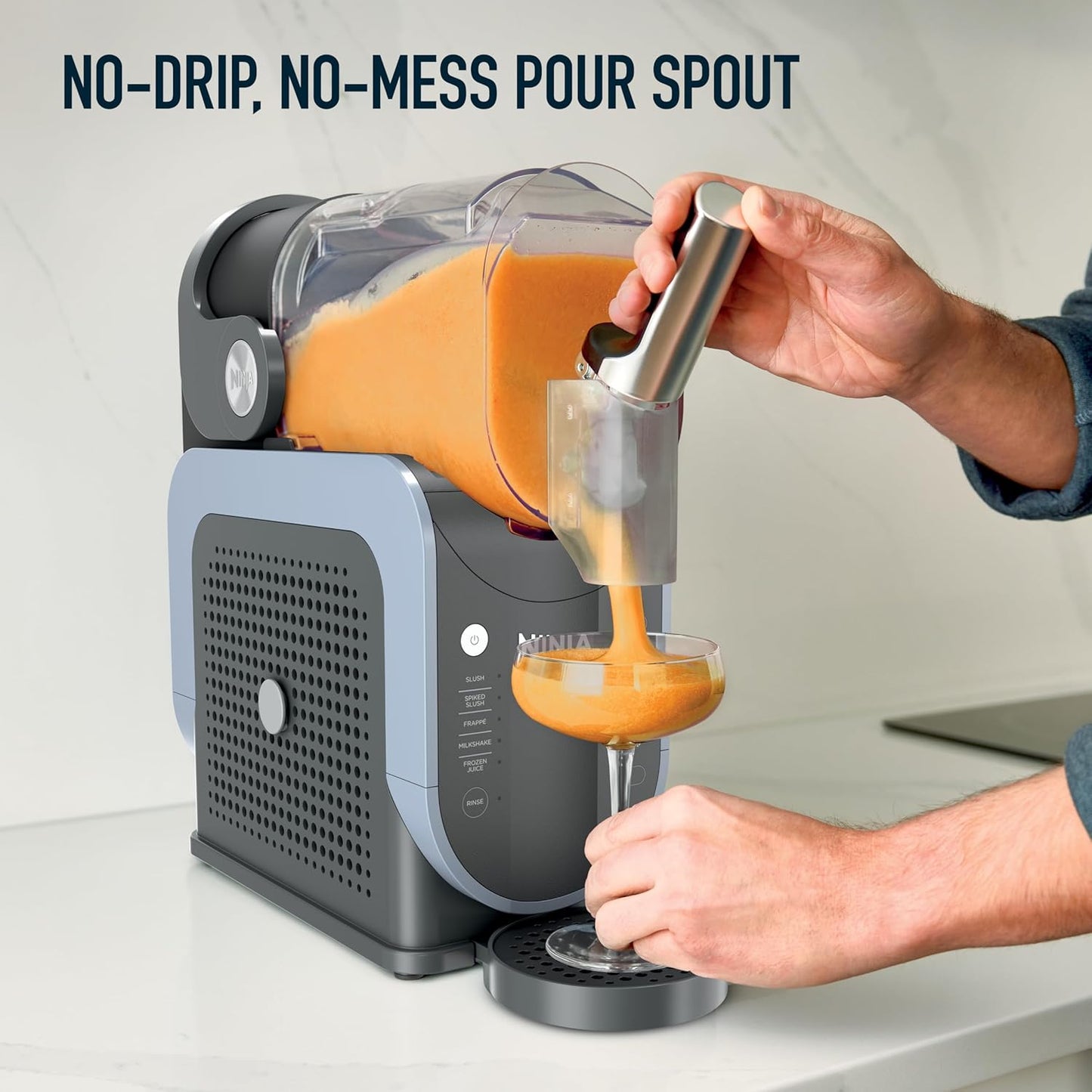 Ninja SLUSHi Frozen Drink & Slushie Machine with RapidChill Technology | 88 oz. Easy Fill Vessel | 5 Preset Programs | Make Margaritas, Frappés, & More | With Dishwasher Safe Parts | Black | FS301