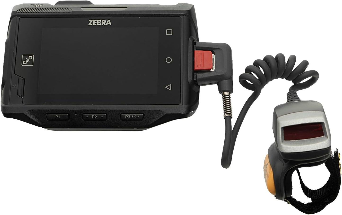 RS4000 Finger Ring Scanner 1D Laser Corded Barcode Reader for Zebra WT6000 Wearable Mobile Computer, Snsitive Accuracy Scanning (RS4000-HPCSWR)