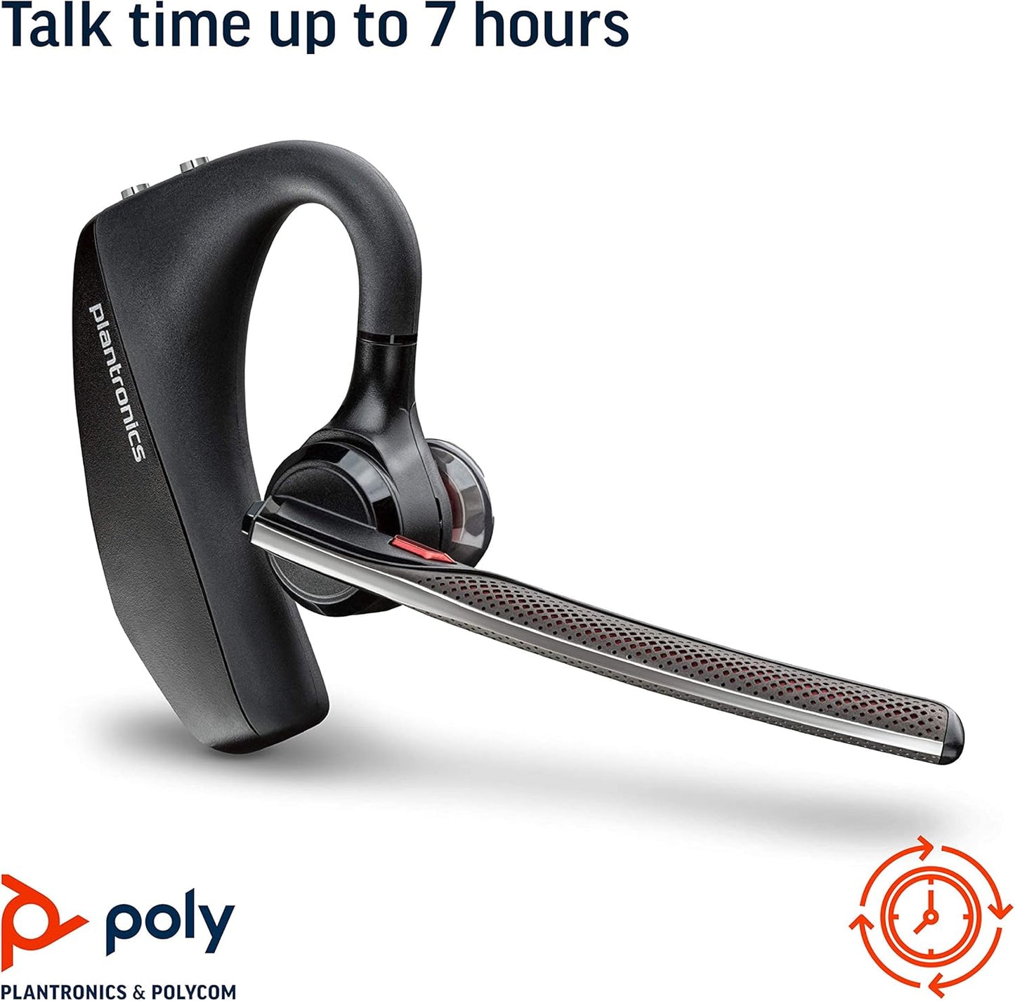Plantronics - Voyager 5200 UC (Poly) - Bluetooth Single-Ear (Monaural) Headset - Compatible to connect to your PC and/or Mac - Works with Teams, Zoom & more - Noise Canceling