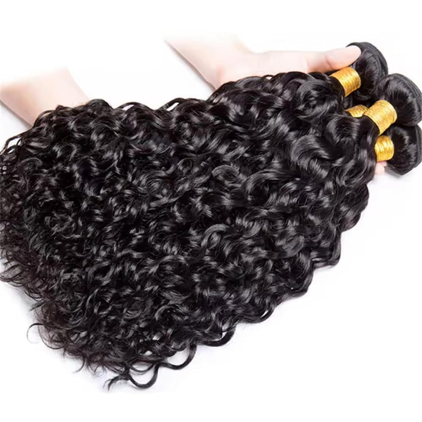 Water Wave Human Hair Bundles 20 22 24 Inch 12A Curly Bundles Human Hair 100% Unprocessed Brazilian Virgin 3 Bundles Wet and Wavy Weave Extensions