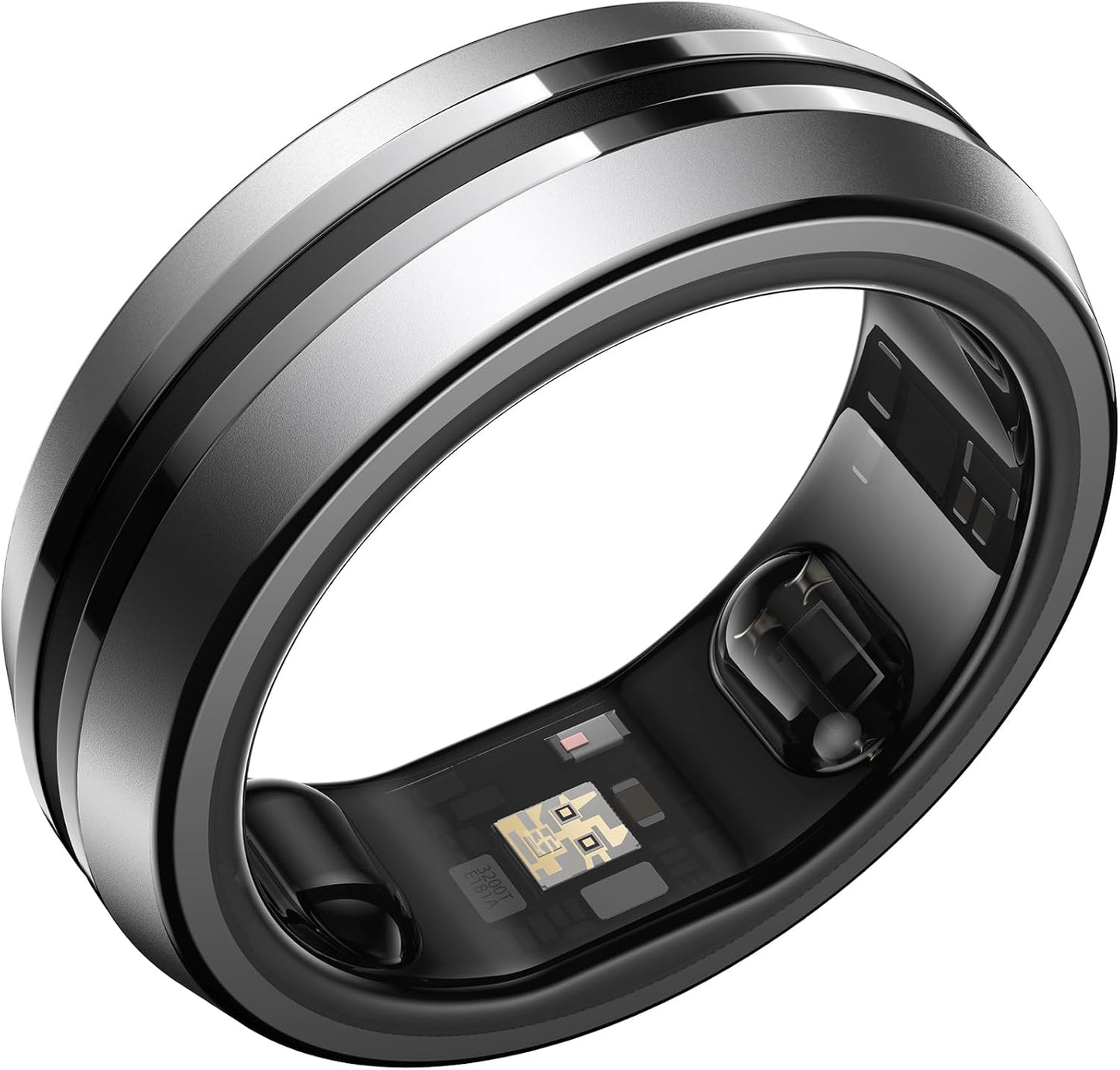 RENPHO Lynx Smart Ring-All Day Sleep & Activity Tracking, Includes Charging Case, Gifts for Men, 7-Day Battery Life, Subscription-Free App for iOS & Android, Size Before You Buy (Silver, Size 9)