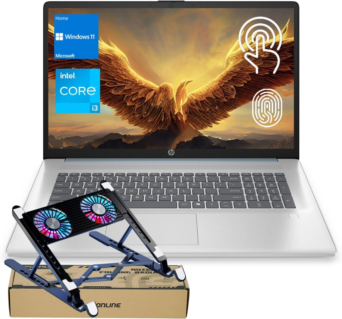 HP 17 Laptop, 17.3” HD+ Display, 11th Gen Intel Core i3-1125G4 Processor, 32GB RAM, 1TB SSD, Wi-Fi, HDMI, Webcam, Windows 11 Home, Silver