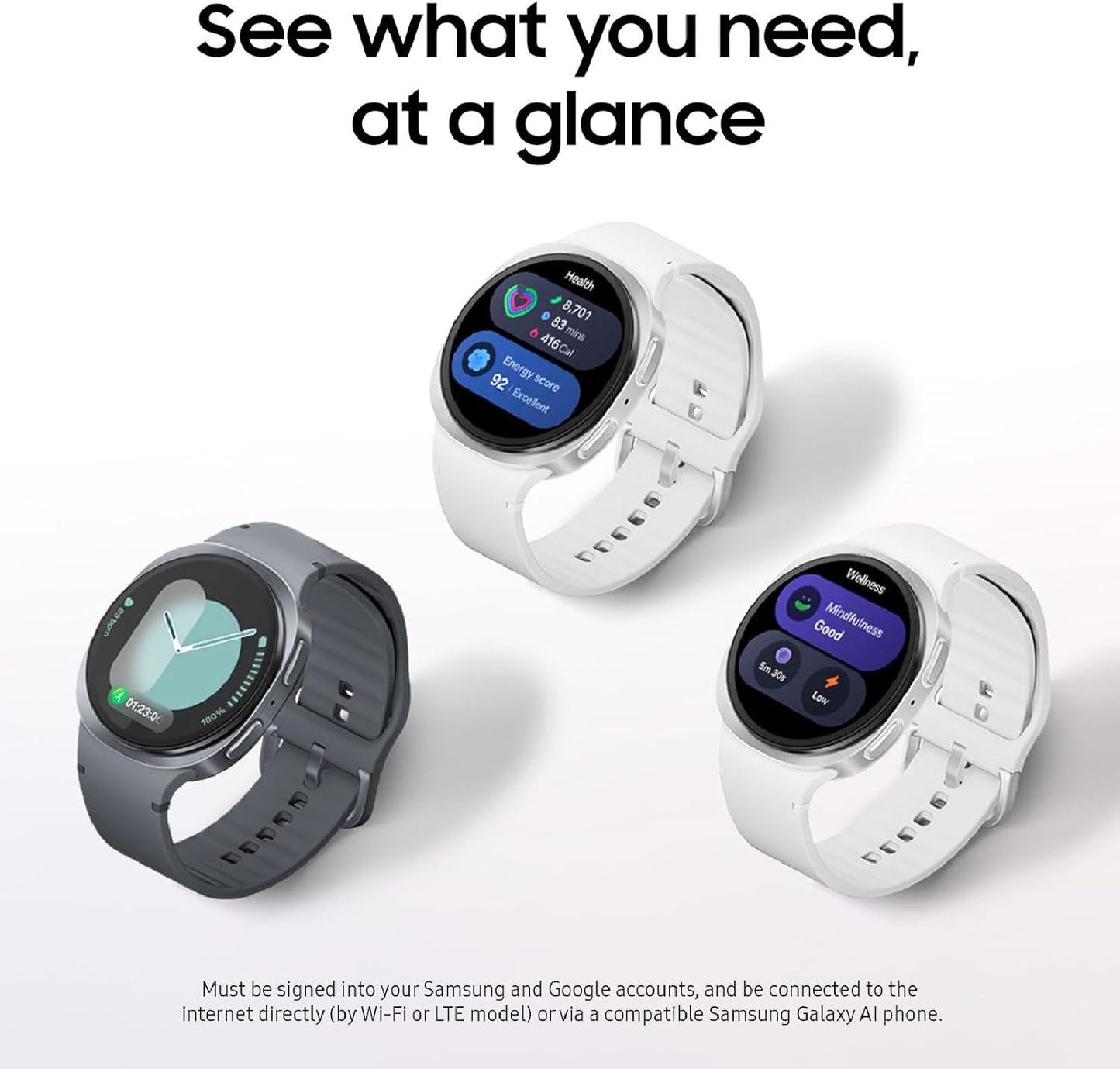 Samsung Galaxy Watch 8 (2025) 44mm Bluetooth Smartwatch, Cushion Design, Fitness Tracker, Sleep Coaching, Running Coach, Energy Score, Heart Rate Tracking, Graphite US Version, 2 Yr Warranty