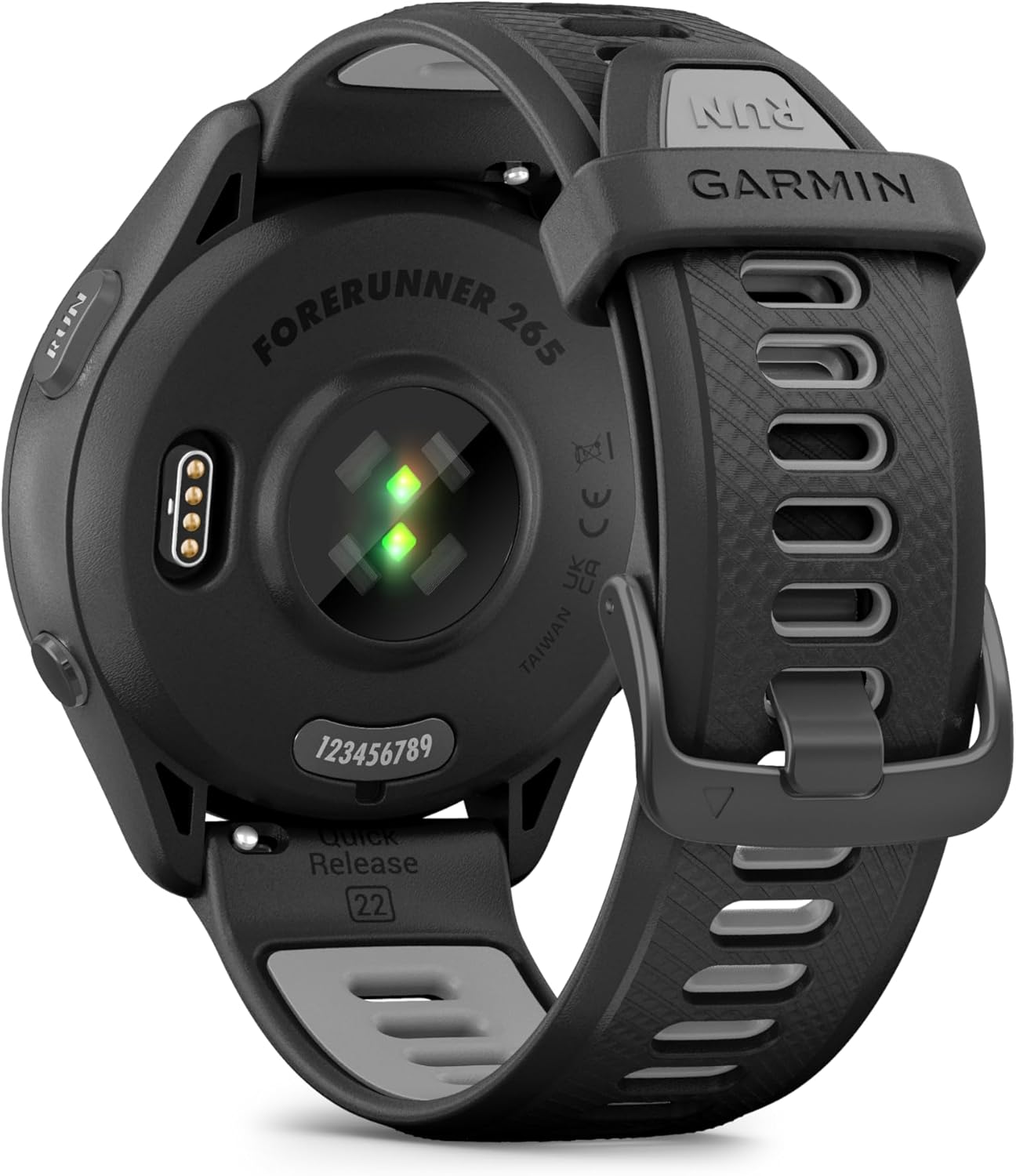 Garmin Forerunner 265 Running Smartwatch, Colorful AMOLED Display, Training Metrics and Recovery Insights, Black and Powder Gray