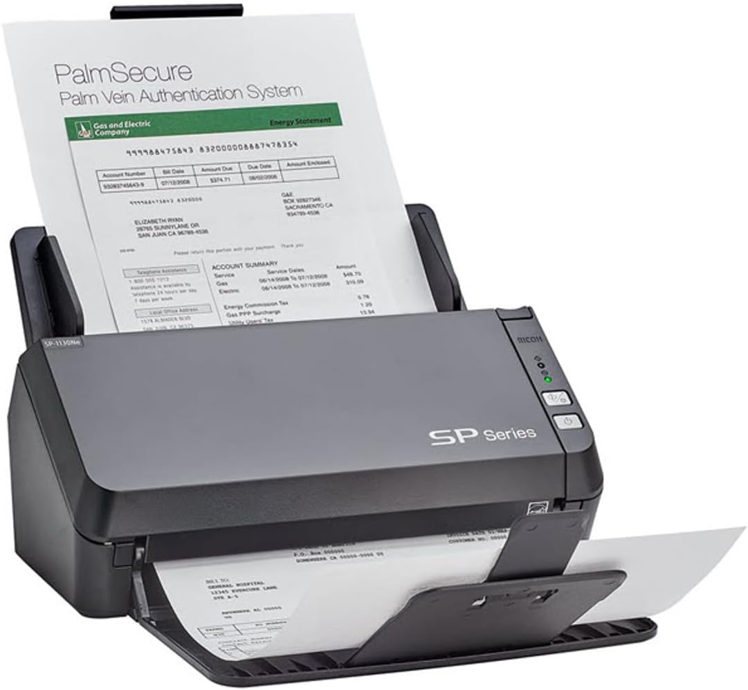 RICOH SP-1130Ne Easy-to-Use Color Duplex Document Scanner with Automatic Document Feeder (ADF) and Twain Driver