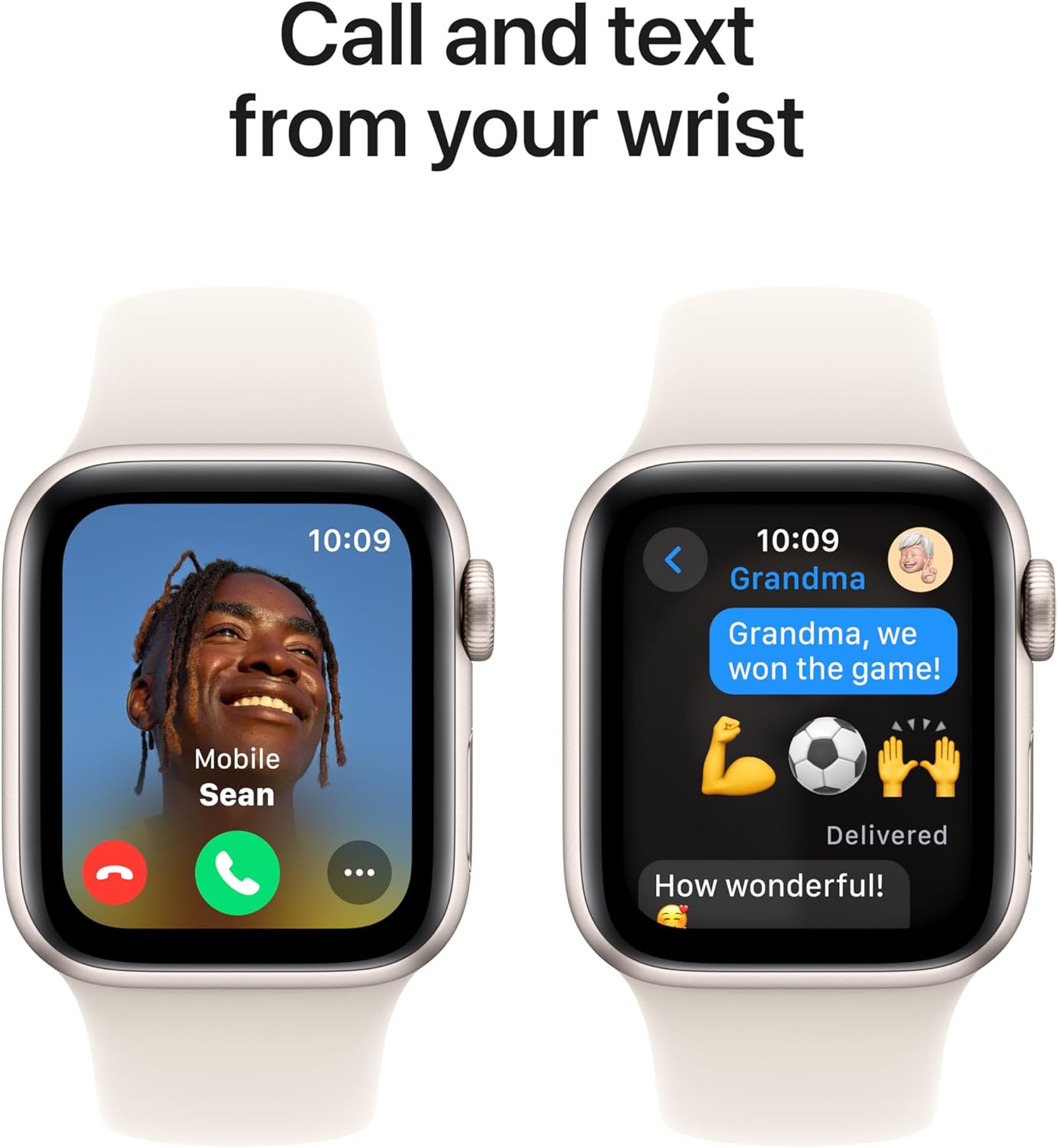 Apple Watch SE (2nd Gen) GPS 40mm Smartwatch with Starlight Aluminum Case with Starlight Sport Band S/M. Fitness and Sleep Trackers, Crash Detection, Heart Rate Monitor, Retina Display