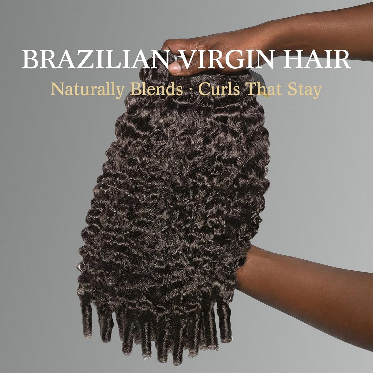 WEQUEEN Burmse Curly Bundles Human Hair Brazilian Virgin Hair 18 20 22 Inch Spiral End Quick Water Wave Natural Black