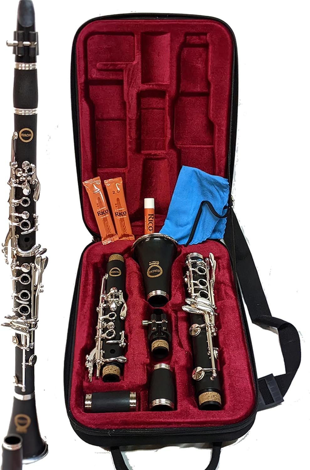Herche Clarinet Bb Superior X5 - UPGRADED - Educator Approved - Intermediate - Free Service Plan
