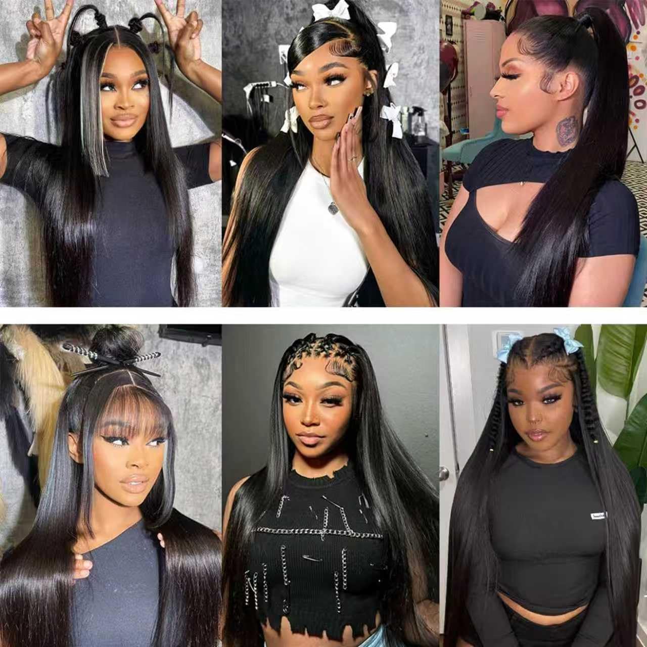Straight Bundles Human Hair 20 22 24 26 Inch 100% Unprocessed Brazilian Virgin Hair 4 Bundles Hair Extension for Black Women Natural Color