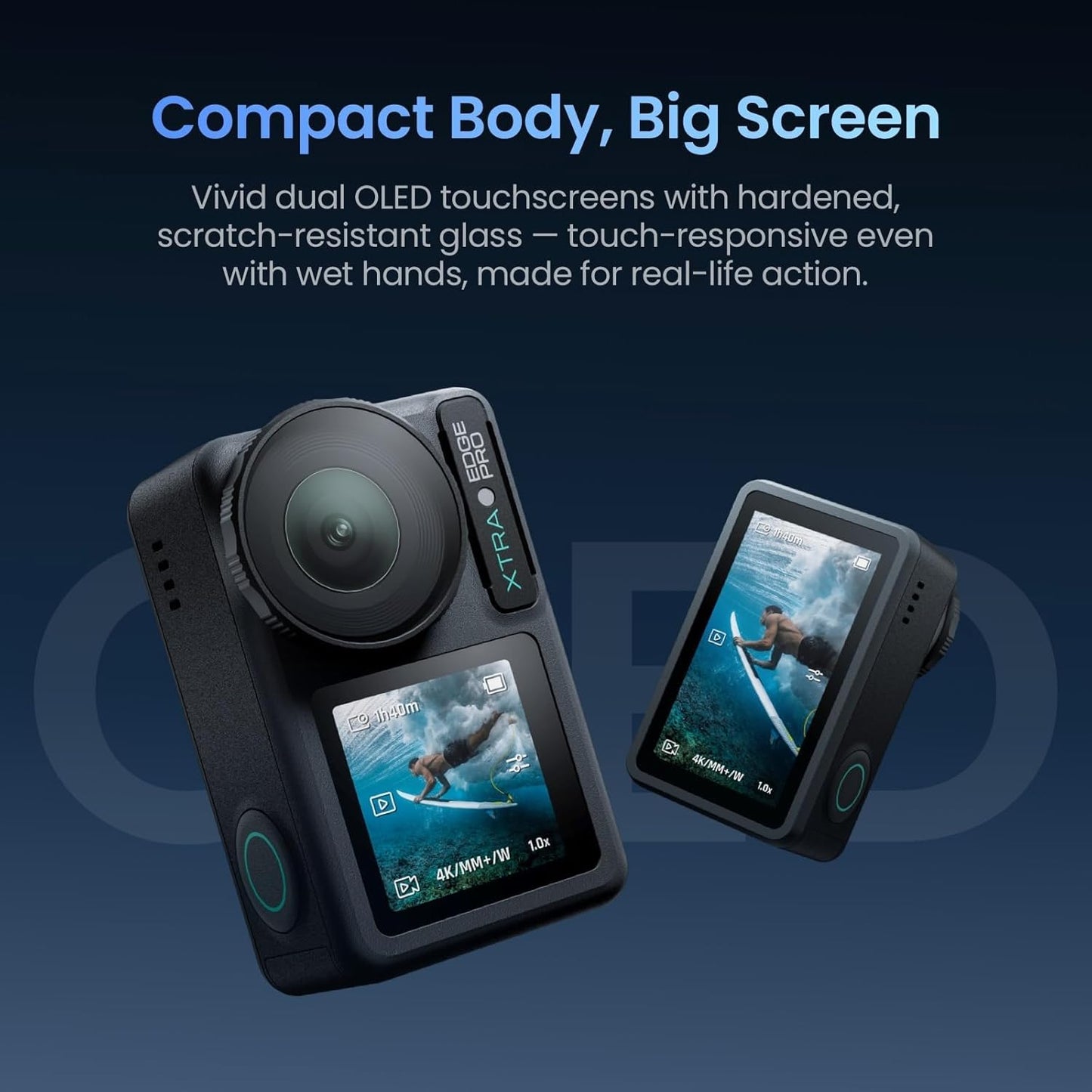 Pro Action Camera - 1/1.3" Sensor, 65ft Waterproof, 216-Min Battery, 4K/120fps Night Video, Smart Tracking, 32x Slow Motion for Outdoor Sports Vlogging Camera