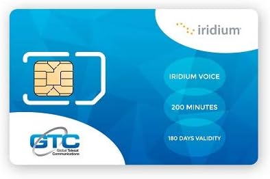 Iridium Satellite Phone Global Prepaid SIM Card with 200 Minutes (180 Day Validity)
