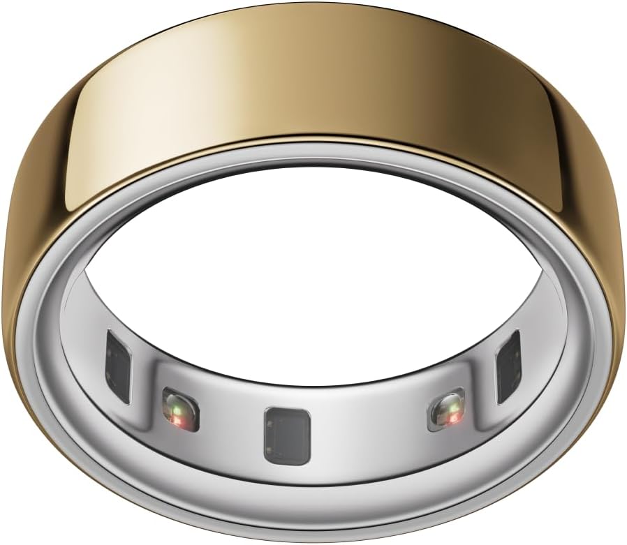 Oura Ring 4 - Gold - Size 8 - Sleep, Activity, Women's Health, AI Advisor, Up to 8 Days of Battery Life, Size Before You Buy, Android & iOS Compatible