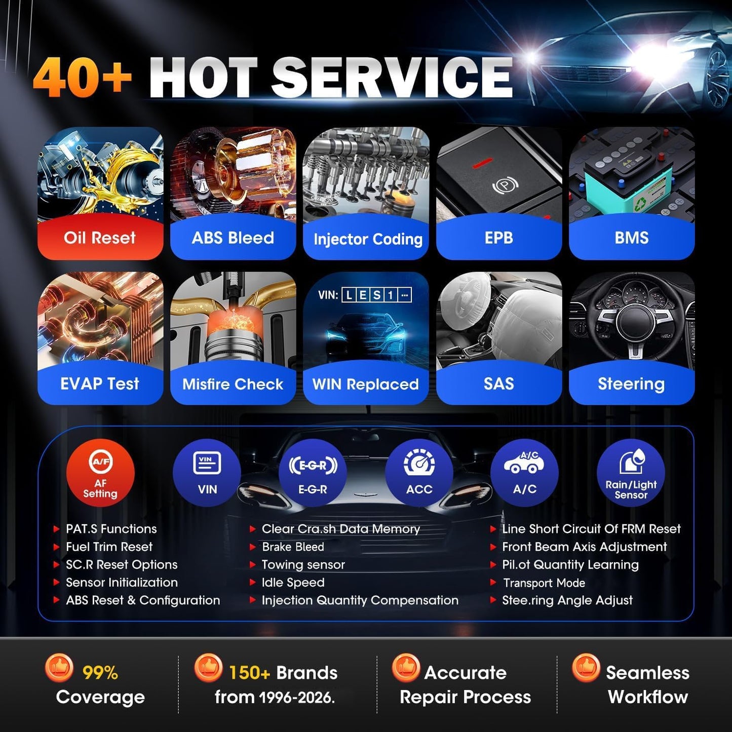 Autel Scanner MaxiCOM MK900BT, 2026 MK900-BT V2.0 Bidirectional Diagnostic Tool, 8in Up of MK900 MX900 MK808S MK808BT MX808S MK808Z, 3000+ Active Tests, 40+ Service, CAN-FD&DOIP, All System, FCA 11 OS